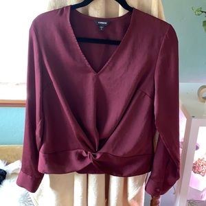 🌟3/15$🌟 Express blouse, maroon, v neck, size M.